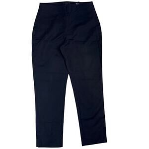 COS Women's Black Stretch Cotton Straight Leg Trousers High Waist  Size 8